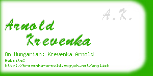 arnold krevenka business card